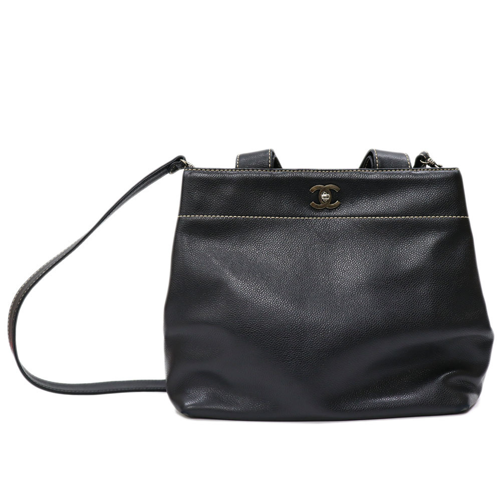 Chanel bag caviar leather black